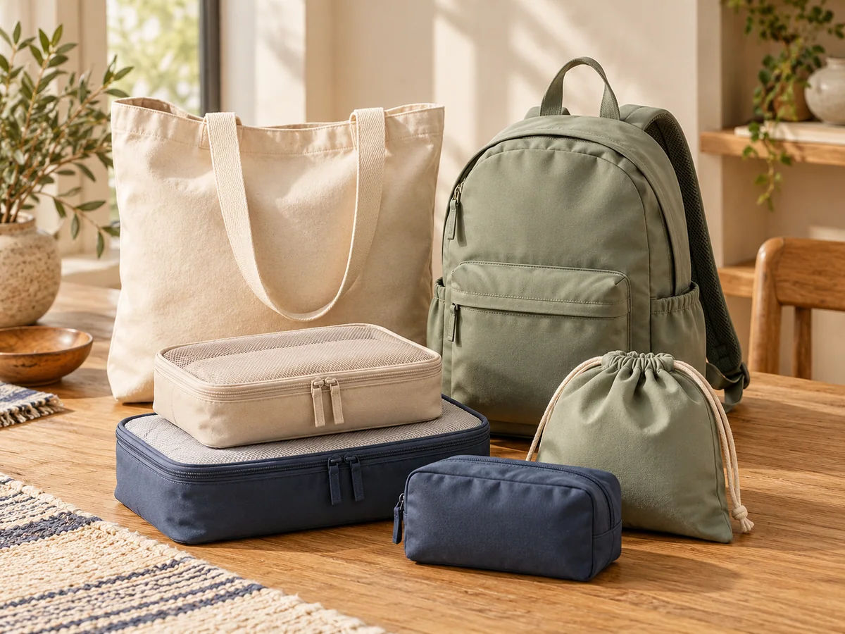 AI-generated bags and travel category concept