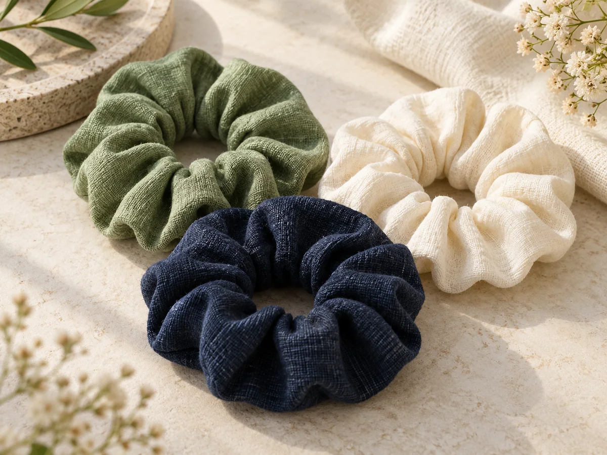 Fabric hair scrunchie — conceptual sourcing reference